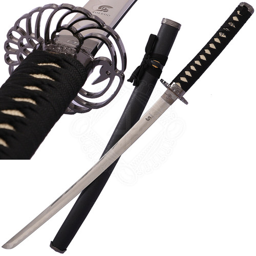 Wakizashi Crane with black sheath / 193